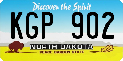 ND license plate KGP902