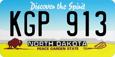 ND license plate KGP913