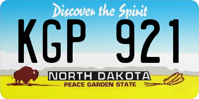 ND license plate KGP921