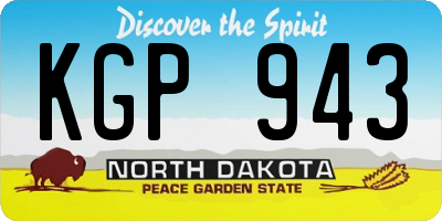 ND license plate KGP943