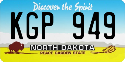 ND license plate KGP949