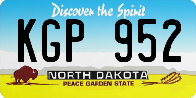 ND license plate KGP952