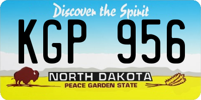 ND license plate KGP956