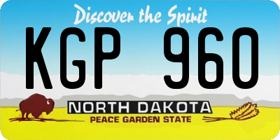 ND license plate KGP960