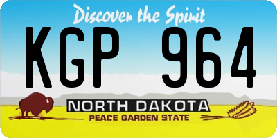 ND license plate KGP964