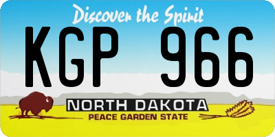 ND license plate KGP966