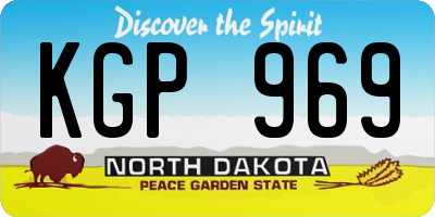 ND license plate KGP969