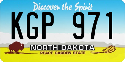 ND license plate KGP971