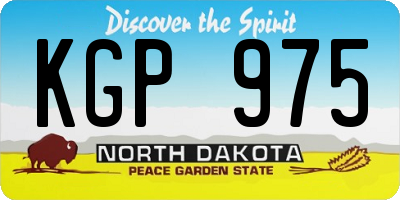 ND license plate KGP975