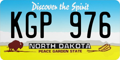ND license plate KGP976