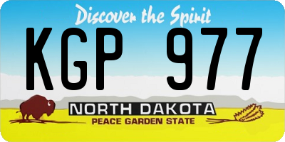 ND license plate KGP977