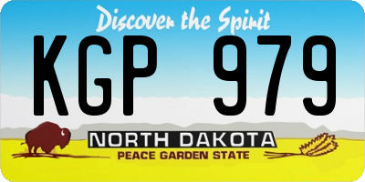 ND license plate KGP979