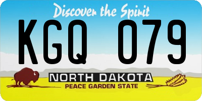 ND license plate KGQ079