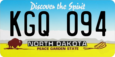 ND license plate KGQ094
