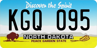 ND license plate KGQ095