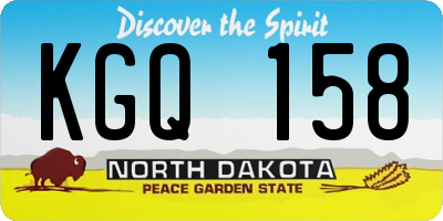 ND license plate KGQ158