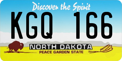 ND license plate KGQ166