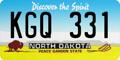 ND license plate KGQ331