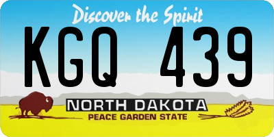ND license plate KGQ439