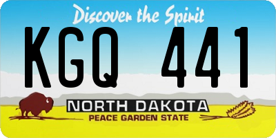 ND license plate KGQ441