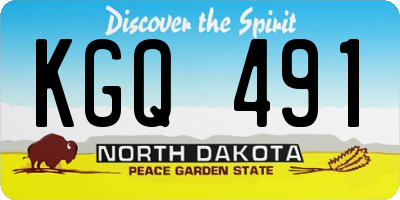 ND license plate KGQ491