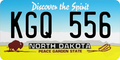 ND license plate KGQ556