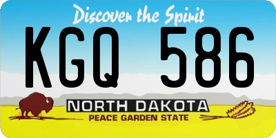ND license plate KGQ586