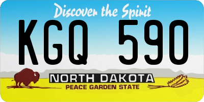 ND license plate KGQ590