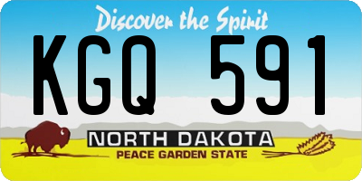 ND license plate KGQ591