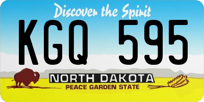 ND license plate KGQ595