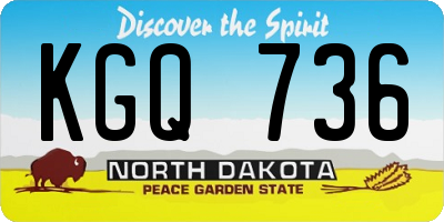 ND license plate KGQ736