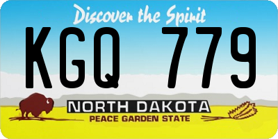 ND license plate KGQ779