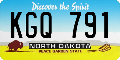 ND license plate KGQ791