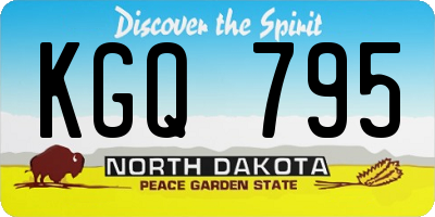 ND license plate KGQ795