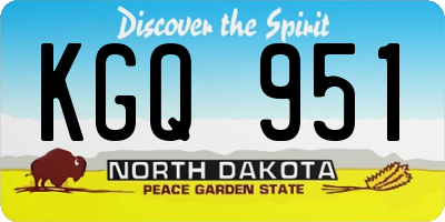 ND license plate KGQ951