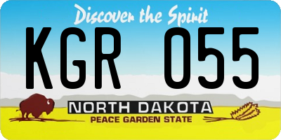 ND license plate KGR055
