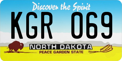 ND license plate KGR069