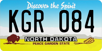 ND license plate KGR084