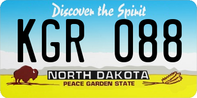 ND license plate KGR088