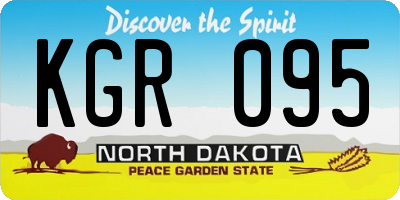 ND license plate KGR095