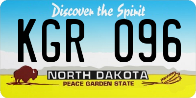 ND license plate KGR096