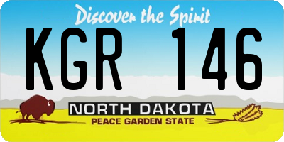 ND license plate KGR146