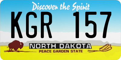 ND license plate KGR157