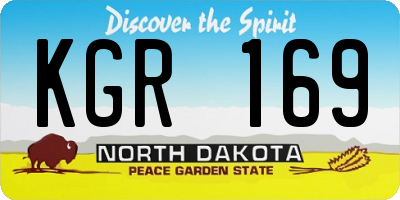 ND license plate KGR169