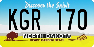 ND license plate KGR170