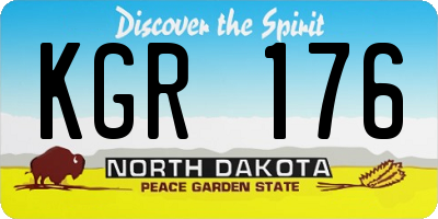 ND license plate KGR176