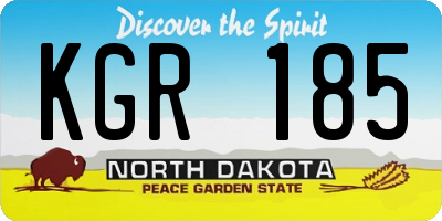 ND license plate KGR185