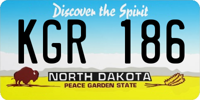 ND license plate KGR186