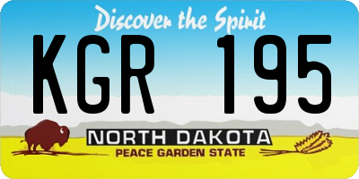ND license plate KGR195