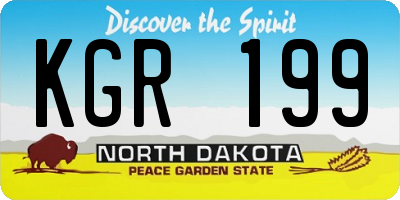 ND license plate KGR199